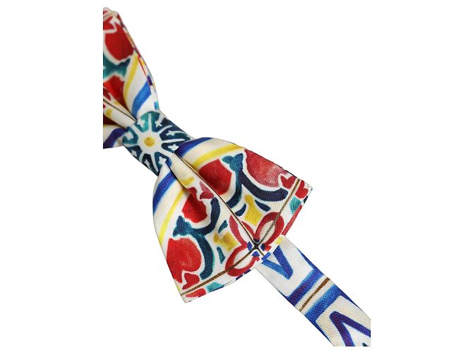 Dolce & Gabbana Papillon regolabile Majolica multicolore da uomo - vista 3