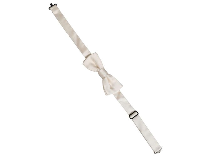 Dolce & Gabbana Papillon regolabile in % seta Off White da uomo - vista 2