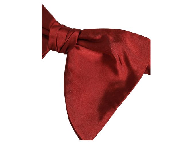 Dolce & Gabbana Papillon regolabile in % seta rossa da uomo - vista 3