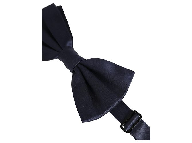 Dolce & Gabbana Papillon regolabile in % seta blu scuro - vista 3