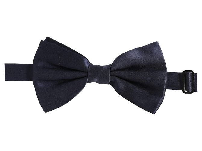 Dolce & Gabbana Papillon regolabile in % seta blu scuro - vista 4