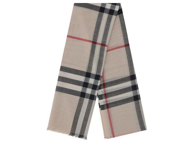 Burberry Beige Wool Oves Aries Scarf - view 2