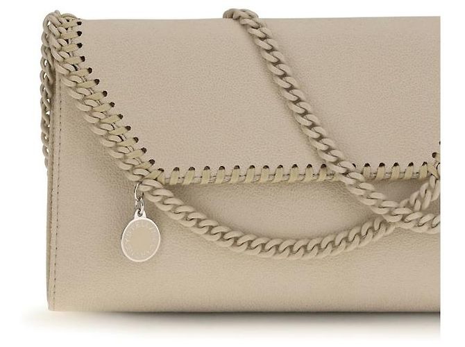 Stella Mc Cartney Borsa a tracolla in poliestere beige - vista 4