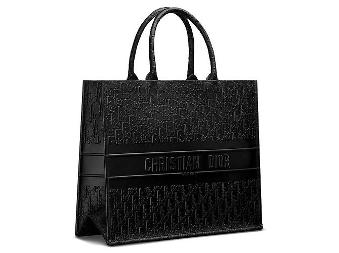 Dior Borsa Tote in pelle di vitello nera - vista 2