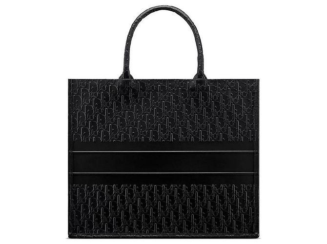 Dior Borsa Tote in pelle di vitello nera - vista 3