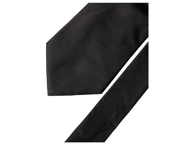 Dolce & Gabbana Corbata ajustable para mujer de seda satinada negra lisa - vista 3