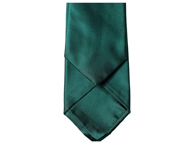 Dolce & Gabbana Corbata ajustable de seda satinada verde oscuro para mujer - vista 3