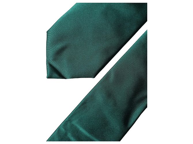 Dolce & Gabbana Corbata ajustable de seda satinada verde oscuro para mujer - vista 4