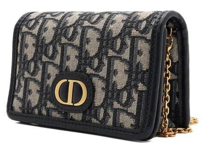 Dior Borsa a tracolla e spalla Oblique Montaigne Nano Pouch con catena dorata - vista 3