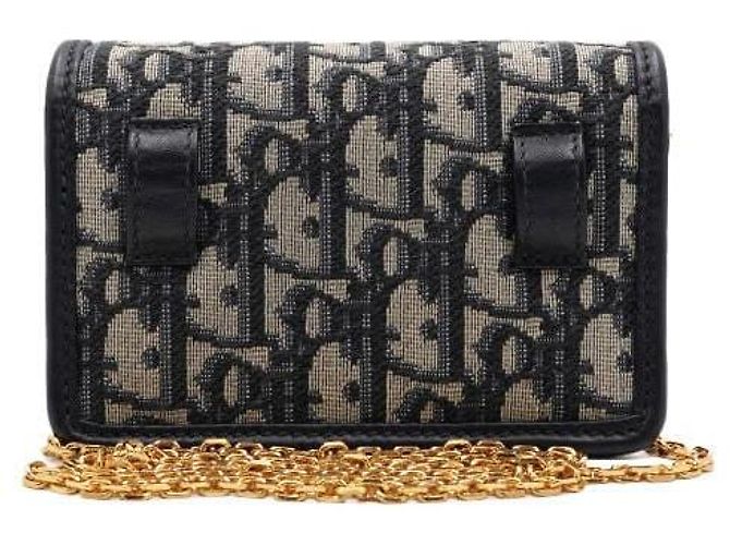 Dior Borsa a tracolla e spalla Oblique Montaigne Nano Pouch con catena dorata - vista 5