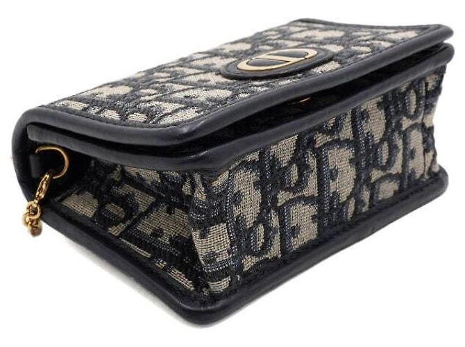 Dior Borsa a tracolla e spalla Oblique Montaigne Nano Pouch con catena dorata - vista 9