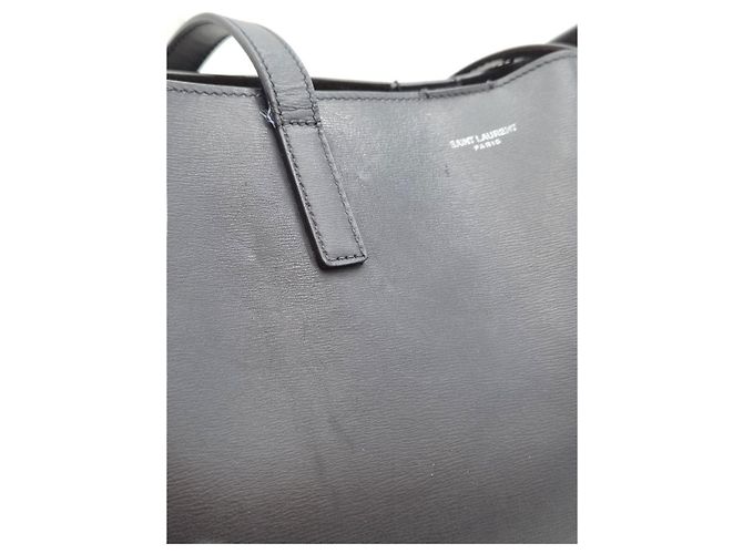 Autre Marque Borsa Shopper in Pelle Blu Navy - vista 14