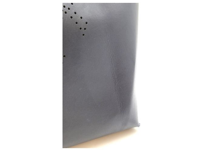 Autre Marque Borsa Shopper in Pelle Blu Navy - vista 16