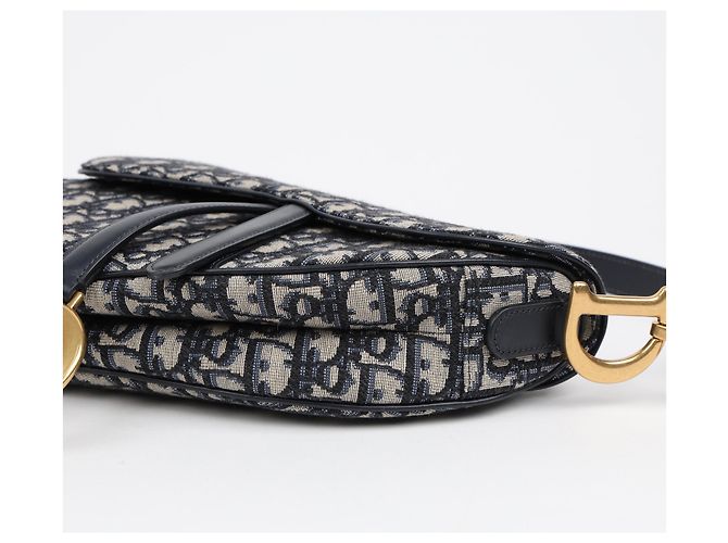 Dior Bolso Saddle Oblique Jacquard Azul - vista 10