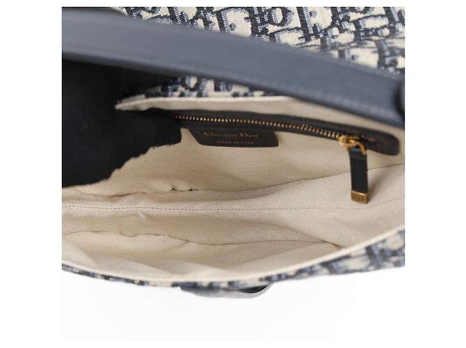 Dior Bolso Saddle Oblique Jacquard Azul - vista 11