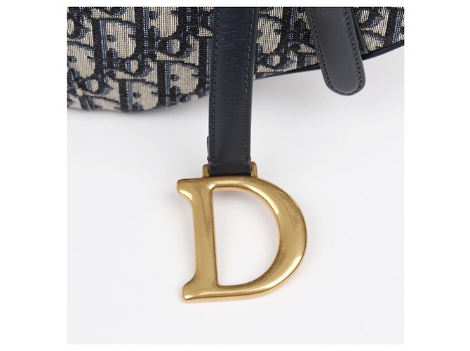 Dior Bolso Saddle Oblique Jacquard Azul - vista 3