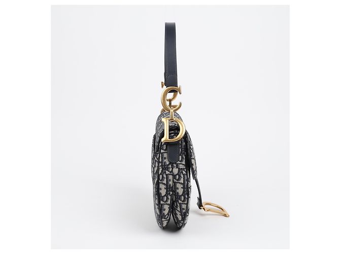 Dior Bolso Saddle Oblique Jacquard Azul - vista 5