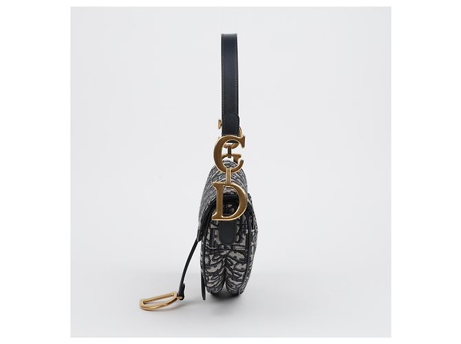 Dior Bolso Saddle Oblique Jacquard Azul - vista 6