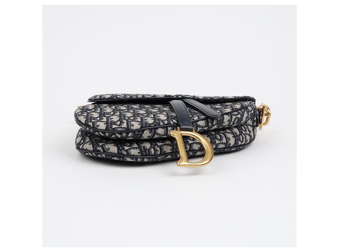 Dior Bolso Saddle Oblique Jacquard Azul - vista 8