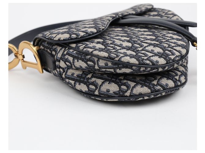 Dior Bolso Saddle Oblique Jacquard Azul - vista 9