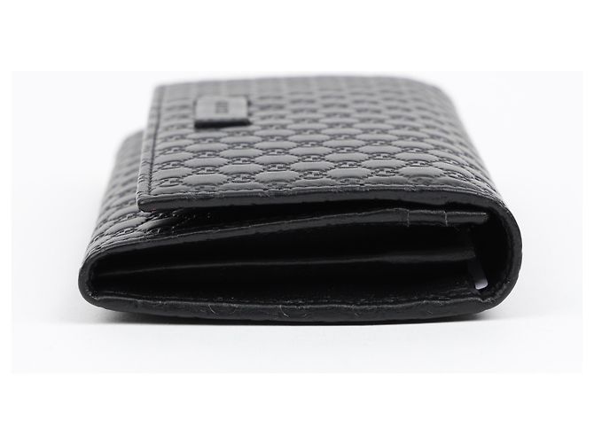 Gucci Portafoglio lungo con patta Microsima Nero - vista 5