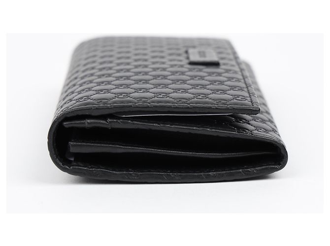 Gucci Portafoglio lungo con patta Microsima Nero - vista 6
