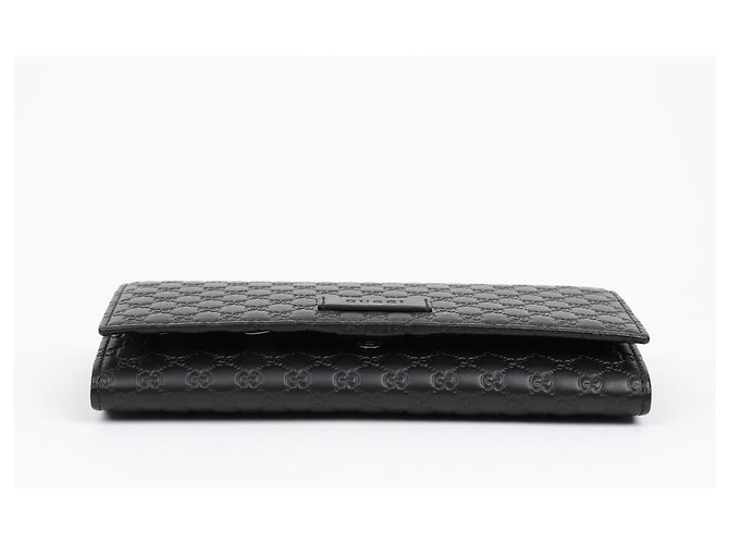 Gucci Portafoglio lungo con patta Microsima Nero - vista 7