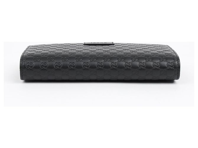 Gucci Portafoglio lungo con patta Microsima Nero - vista 8