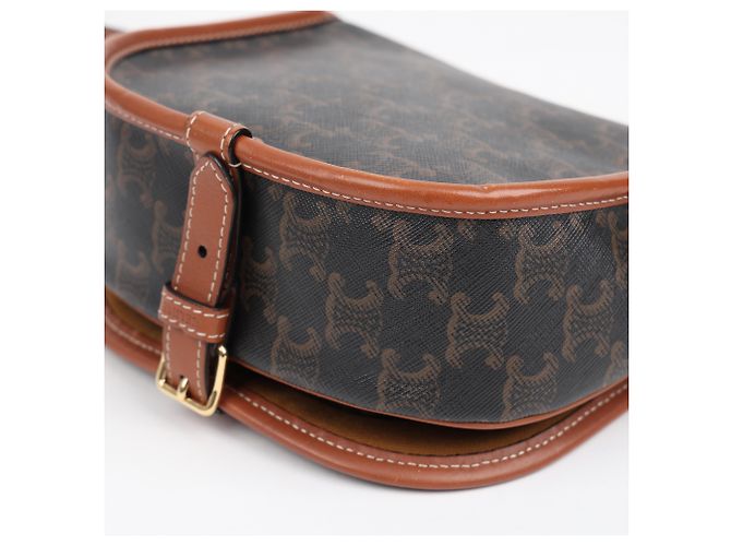Céline Borsa Triope Canvas Medium Polka Tan - vista 10