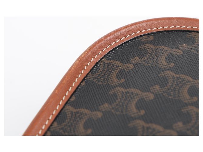 Céline Borsa Triope Canvas Medium Polka Tan - vista 11