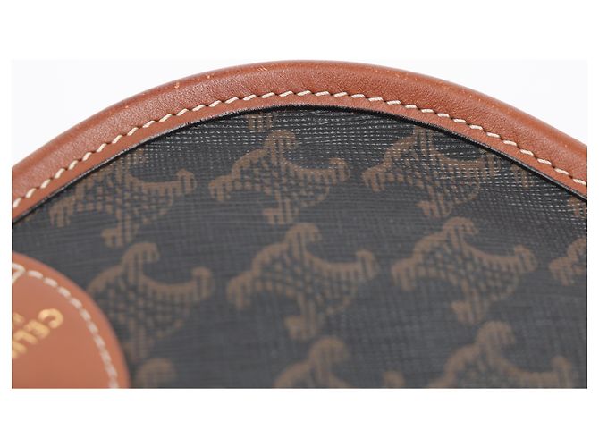 Céline Borsa Triope Canvas Medium Polka Tan - vista 12