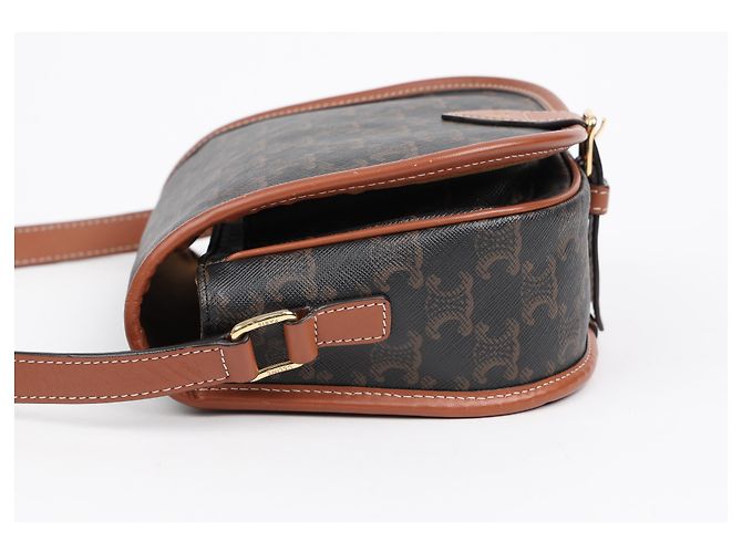 Céline Borsa Triope Canvas Medium Polka Tan - vista 4