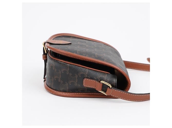 Céline Borsa Triope Canvas Medium Polka Tan - vista 5