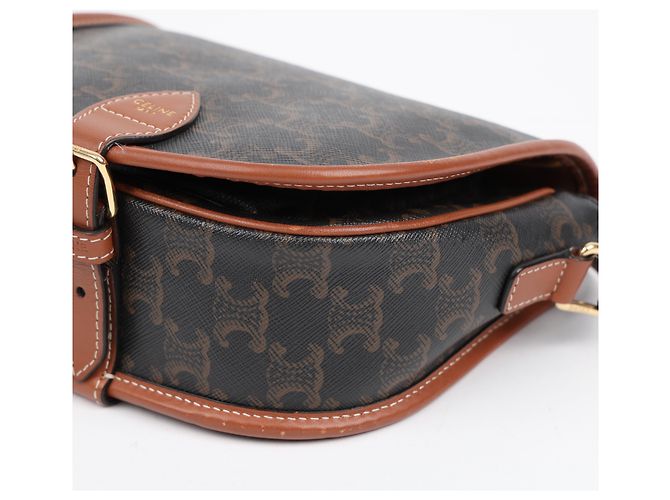 Céline Borsa Triope Canvas Medium Polka Tan - vista 8