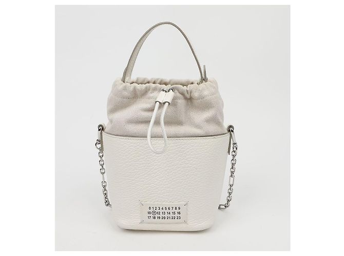 Maison Martin Margiela Picca borsa a secchiello bianca - vista 2