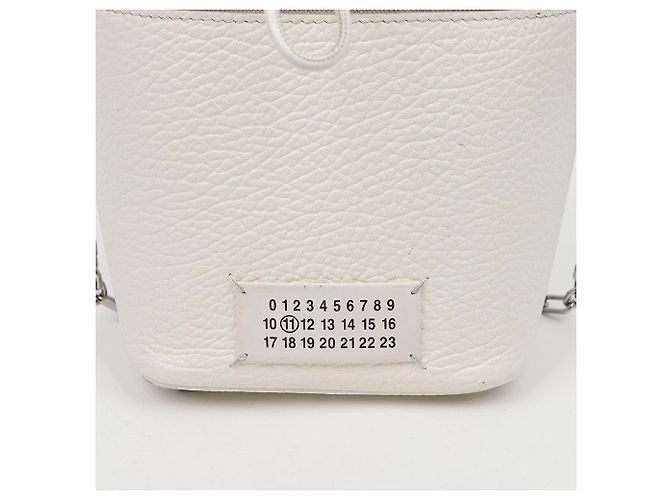 Maison Martin Margiela Picca borsa a secchiello bianca - vista 4