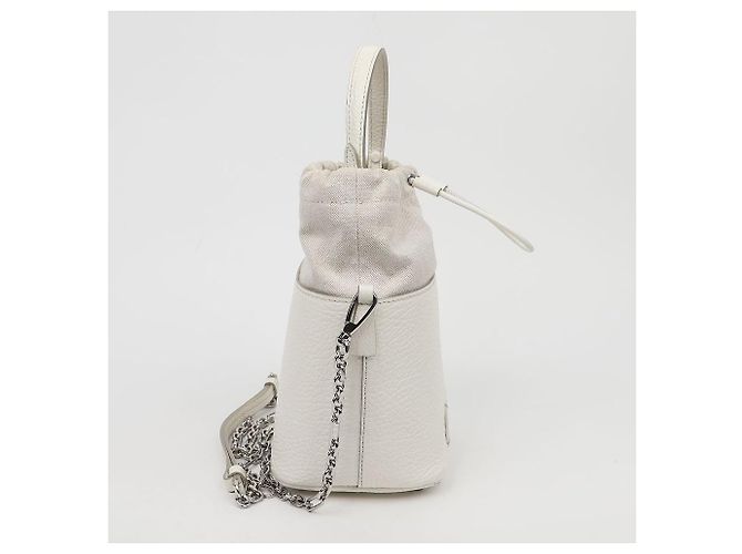 Maison Martin Margiela Picca borsa a secchiello bianca - vista 6