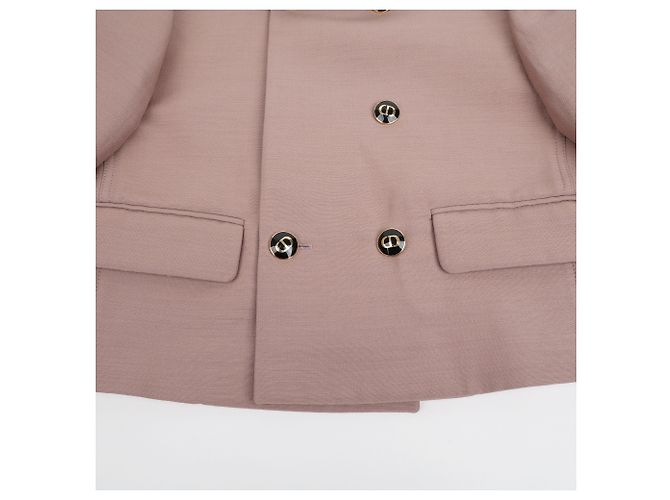 Dior Double-Breasted Blazer Jacke Rosa - Ansicht 6