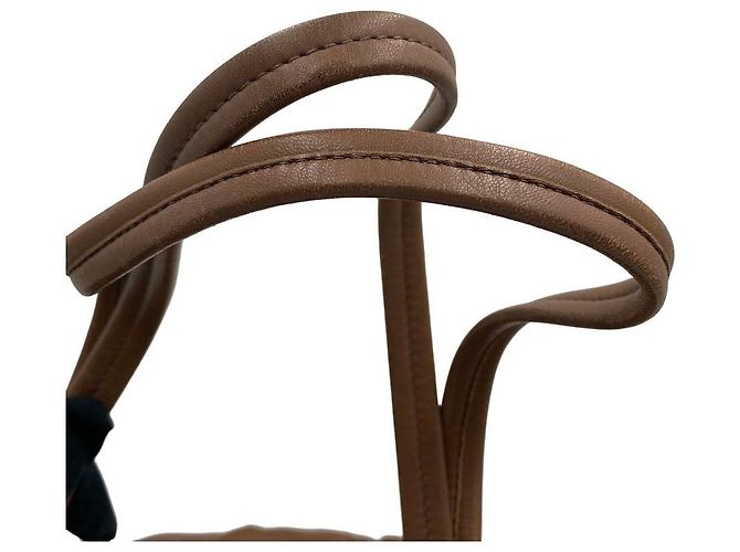 Prada Borsa Tote e Borsa a Tracolla in Pelle Nappa con Nastro, Marrone - vista 19