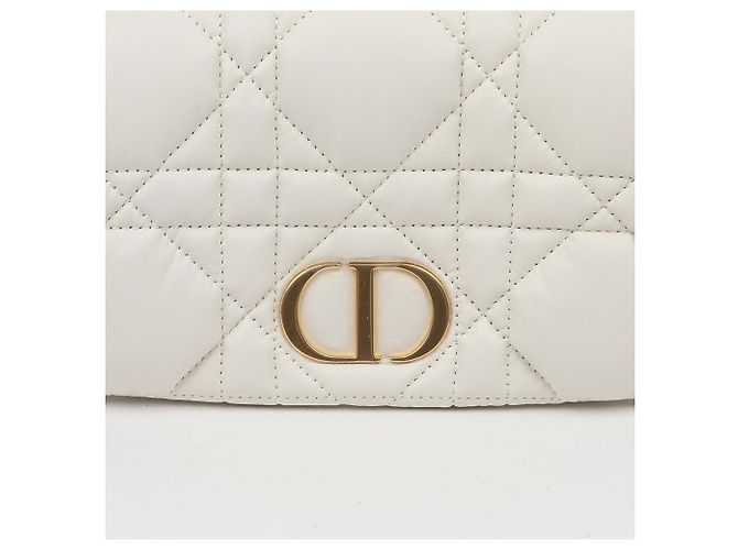 Dior Borsa a Tracolla Mini Caro Macro Cannage Bianca - vista 3