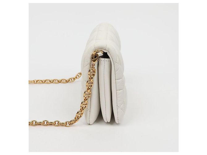 Dior Borsa a Tracolla Mini Caro Macro Cannage Bianca - vista 5