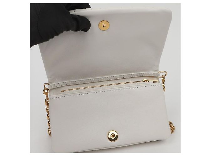 Dior Borsa a Tracolla Mini Caro Macro Cannage Bianca - vista 8