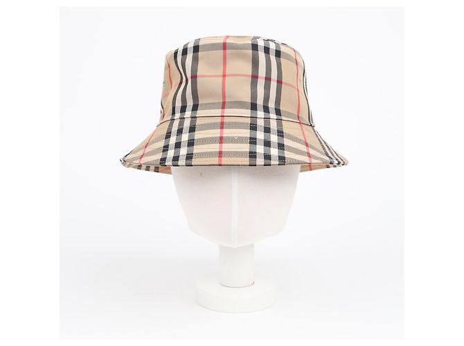 Burberry Vintage Check Baumwoll-Bucket Hat Archive Beige - Ansicht 12