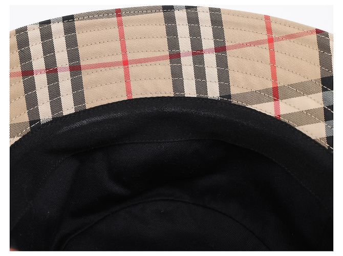 Burberry Vintage Check Baumwoll-Bucket Hat Archive Beige - Ansicht 6