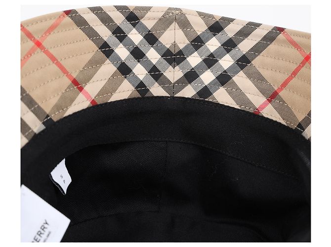Burberry Vintage Check Baumwoll-Bucket Hat Archive Beige - Ansicht 8