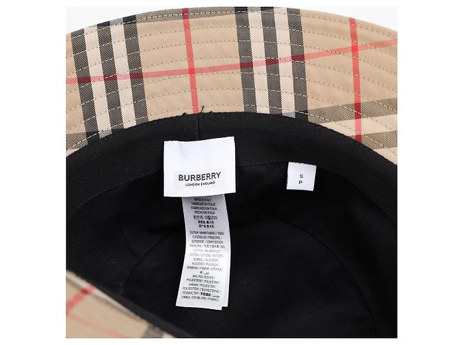 Burberry Vintage Check Baumwoll-Bucket Hat Archive Beige - Ansicht 9