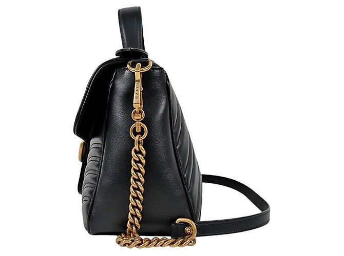 Gucci Marmont Top Handle Tote Bag Schwarz - Ansicht 2