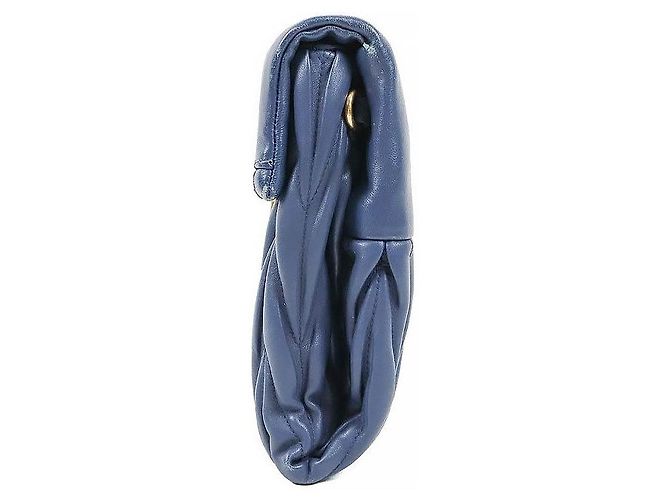Miu Miu Borsa a tracolla matelassé blu - vista 2