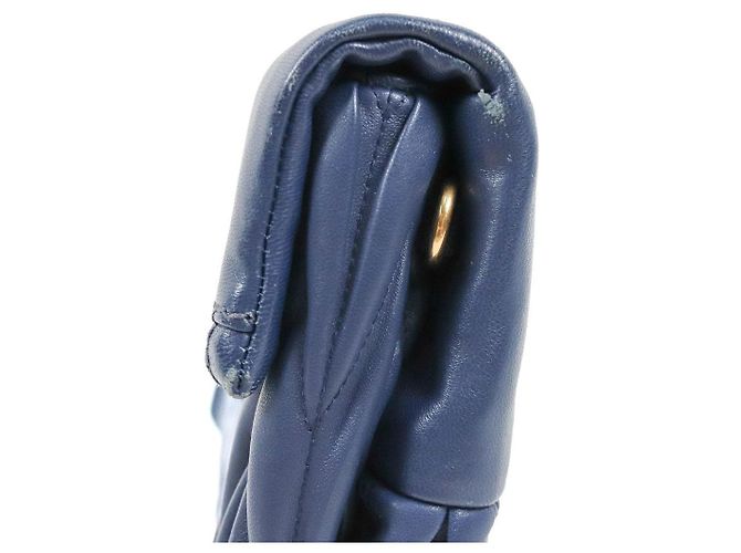Miu Miu Borsa a tracolla matelassé blu - vista 7