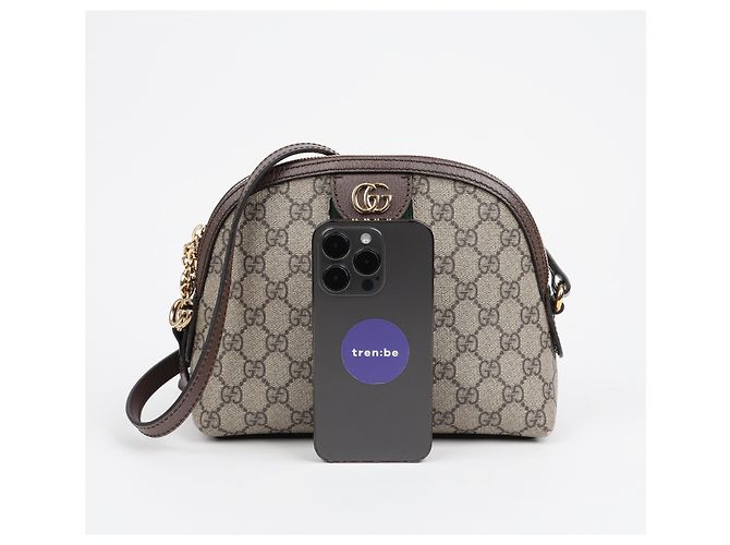 Gucci Borsa a tracolla Ophidia GG Supreme Beige - vista 14